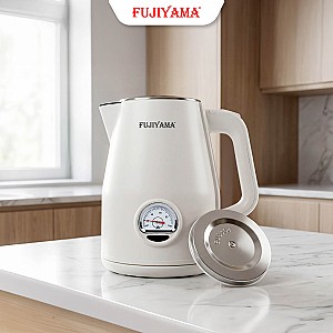  Ấm Siêu Tốc Nhiệt Kế Retro Fujiyama FK1810 1.8L – Inox 304 2 Lớp An Toàn – Hiển Thị Nhiệt Độ – Tự Ngắt Khi Sôi